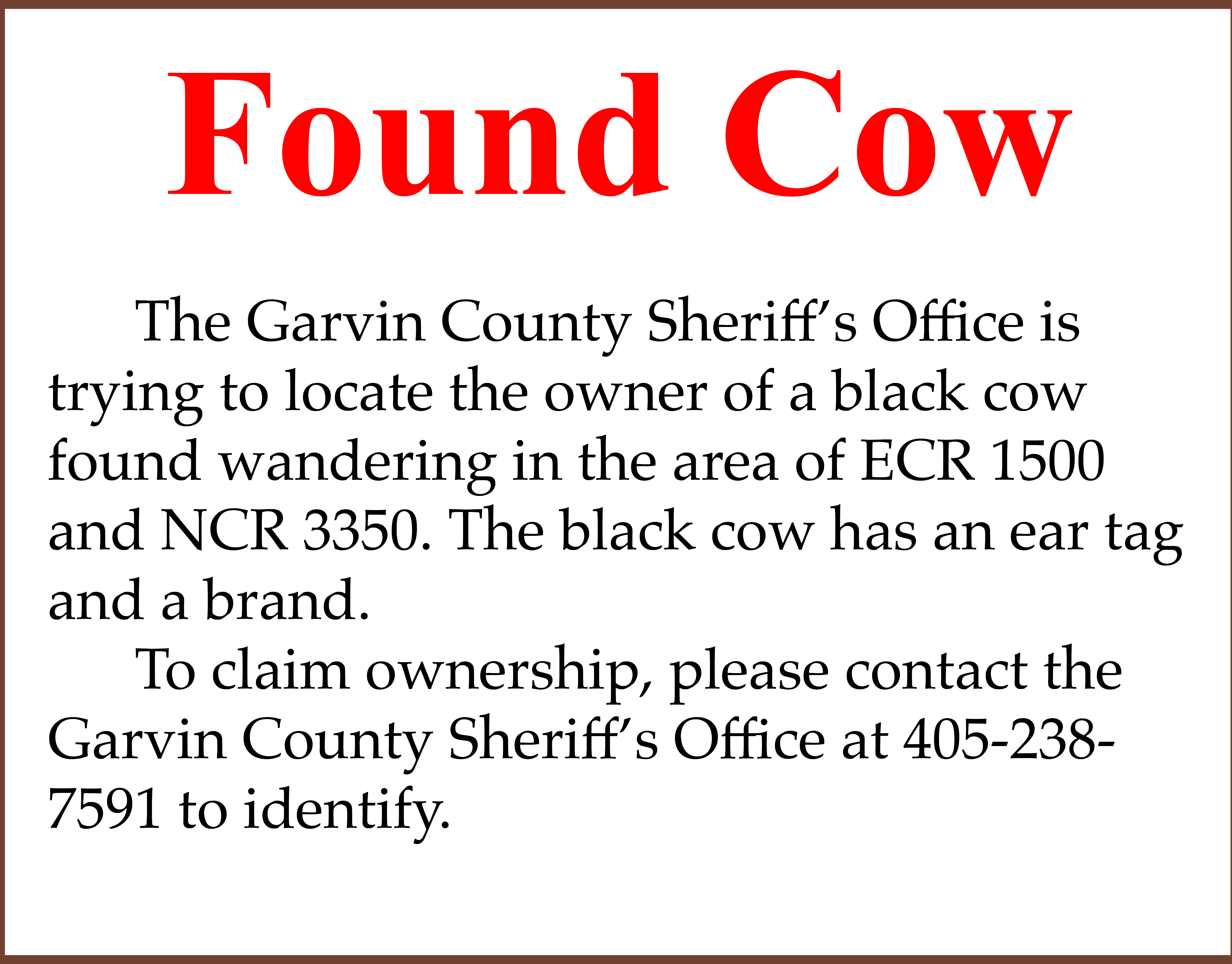 Found Cow