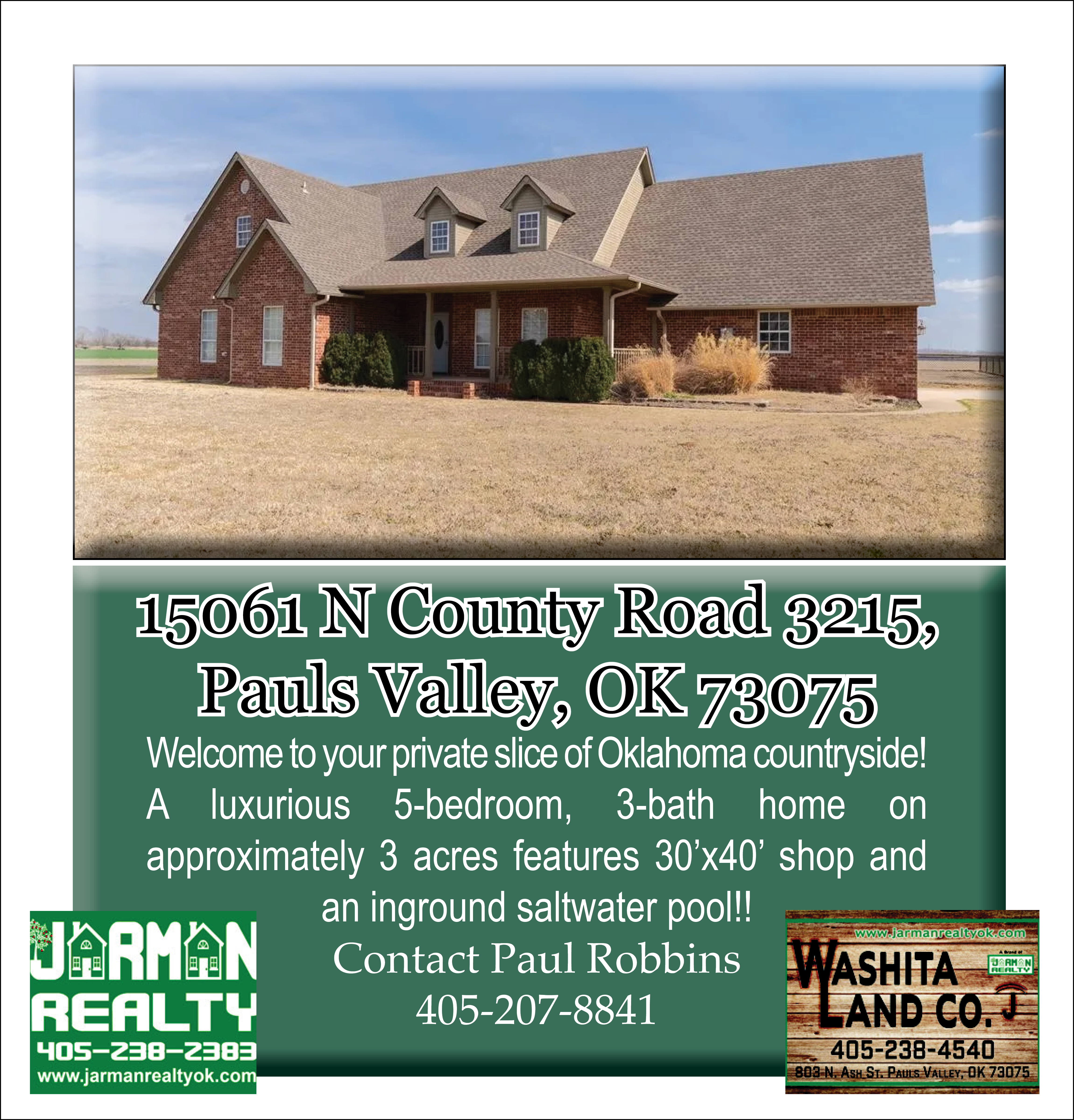15061 North County Road 3215, Pauls Valley