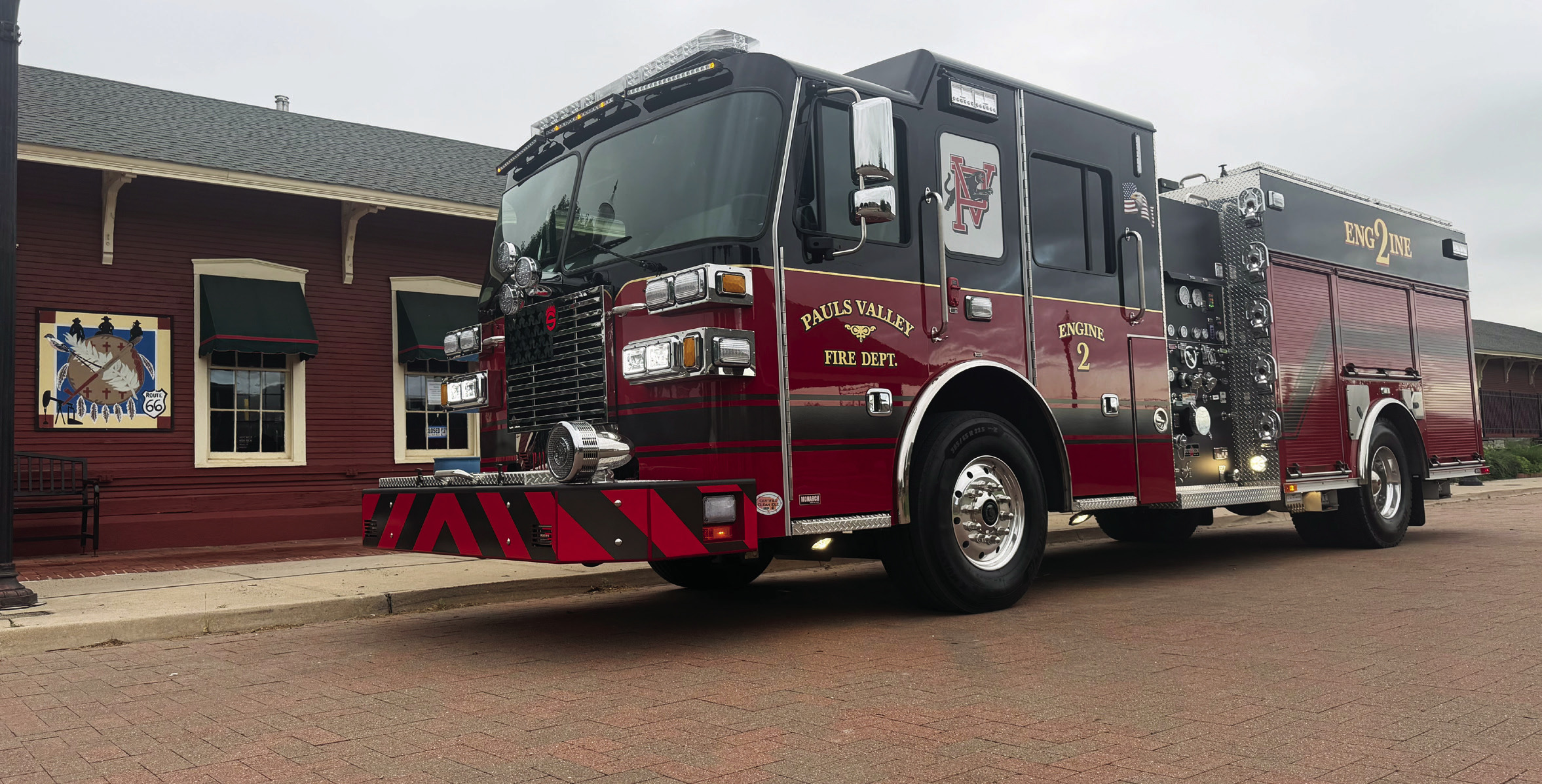 The Pauls Valley Fire Department took delivery of the newest addition to its fleet, Engine 2, last week. The engine can carry 1,000 gallons of water and can pump up to 1,250 gallons per minute. Photo provided