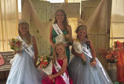 Stratford crowned new Peach Royalty during Saturday’s 50th Annual Peach Festival. This year’s royal court was chosen from among more than 20 candidates who participated in this year’s pageant. The 2026 Peach Royalty includes Peach Queen Shelby Lister (back center), Peach Jr. Queen Lillee Abel (left), Peach Princess Lila Spencer (right), Peach Blossom Elsie Hallmark (front center) and Peach Bud and “Town Best Pick” winner Kendrix Cross (not pictured). For more Peach Festival photos see pg. 13.