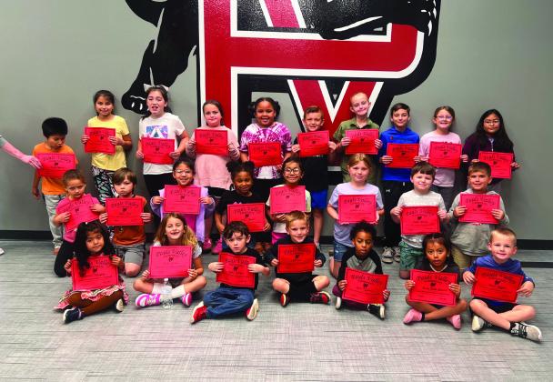 PVES Little Panthers for May included Kaisen Franks, Paetyn Lozano, Amelia Annen, Emaleigh Campbell, Se'Anna Craine, Hunter Cummings, Ashtyn Harbison, Oliver Mullett, Ellie Johnson, Dorothy Enciso, Kiana Engles, Ledger Tharp, Esmeralda Barahona, D'Asia Jarrett, Lily Eubanks, Madelyn Boyd, Austin Ashley, Tanner Martinez, Yaneisy Rodriguez, Ruby Jacobson, Xayden Coclazier, Wyatt Jones, Deivi Colindres, Heidy Gaspar Francisco and Bodie Gifford. Not pictured Brazen Morrison. Courtesy photo