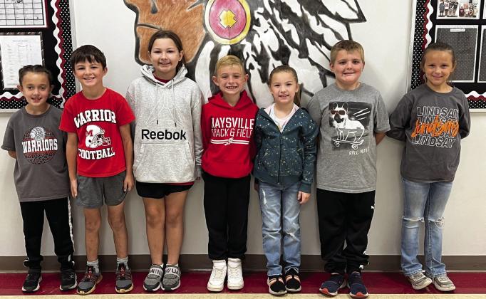 Maysville Elementary School recently recognized students who have achieved 100% of their accelerated reading goals. Students in Mrs. McCaskill‘s second grade class who have reached their goals include (left to right) Linnex Arnold, Auggie Bain, Keeley Graham, Paxton Lemieux, Myka Moring, Liam Ring and Kierra Woods.