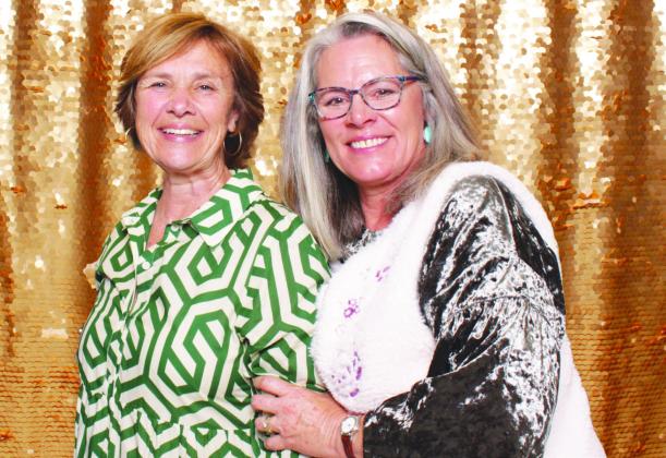 Allison Dunham (left) was named Pauls Valley’s 2023 Citizen of the Year during the annual Chamber of Commerce Celebration April 20. Last year’s Citizen of the Year recipient, Connie Upton (right), presented Dunham with the award. Courtesy photo