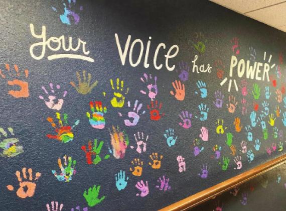 Each child that visits Mary Abbott Children’s House has the opportunity to add their handprint to this wall as a symbol that their voice matters and their story matters. The Garvin County Sheriff’s Office is sponsoring a Donation and Awareness Drive this month for Mary Abbott Children’s House. The non-profit child advocacy center, located in Norman, works with abused and neglected children.