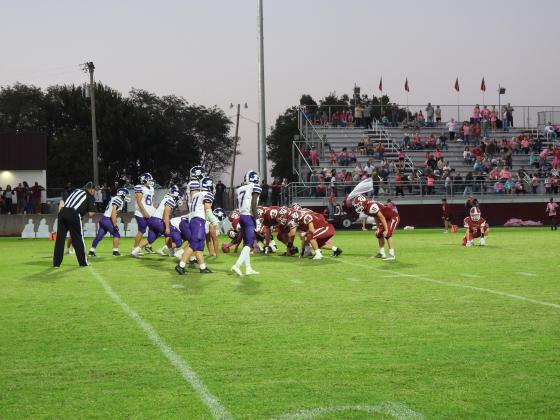 The Savages attempting a field goal during Thursday's game.