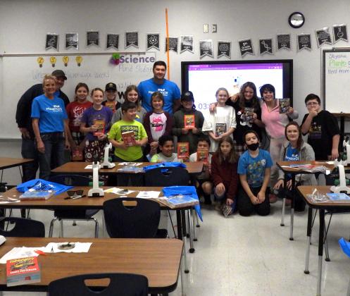 Students at Lindsay Elementary School received books for their home libraries last week as part of a generous donation from Marathon Oil and the Barbara Bush Houston Literacy Foundation. News Star Photo by Chris Mackey.