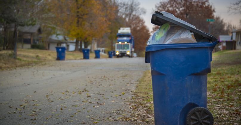 Trash bins will be filled to the brim during the holiday season as families generate more waste now than any other time of the year. Photo by Todd Johnson, OSU Agricultural Communications Services