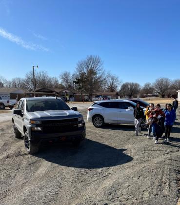 A visitor parking area was added to the west end of the the high school building in Paoli thanks to Garvin County crews. Photo courtesy of David Morris. 