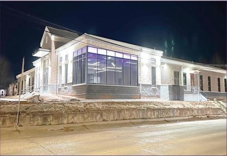 Night view of Elmore City-Pernell's new high school