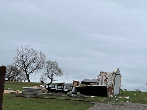 Valley Salon, near the intersection of Klondike and Royal Oak Roads, was destroyed by Sunday morning's storm.
