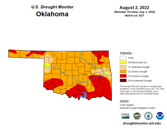 U.S. Drought Monitor map