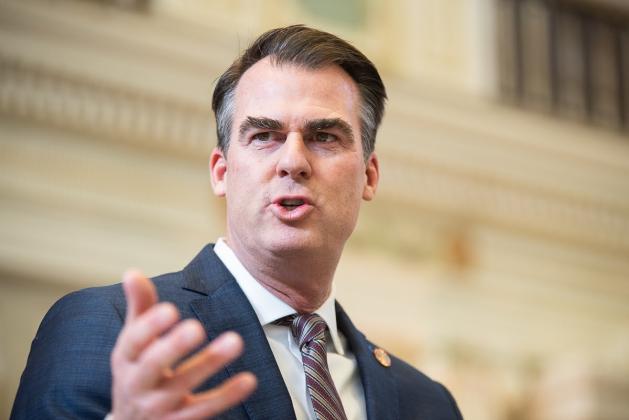 Gov. Kevin Stitt gave his sixth State of the State speech at the Capitol on Feb. 5, 2024. Photo by Whitney Bryen/Oklahoma Watch