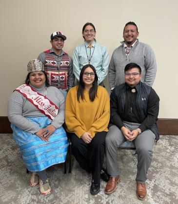  The Chikasha Academy Adult Immersion Program will soon graduate five highly motivated students who will then teach the Chickasaw language to others. They include, front row from left, Faithlyn Seawright, Briana Mason, and Jason Morgan. Back row from left, Jared Walker, Elias Brown and language instructor Ric Greenwood.