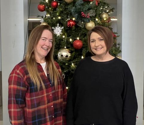 Holly Levis (right) was recently appointed as Garvin County Election Board Secretary. She replaces Gayla Dean, who retired from the post in November. Katie Rankin (left) will serve as assistant election board secretary, a post previously held by Levis. News Star photo by Suzanne Mackey