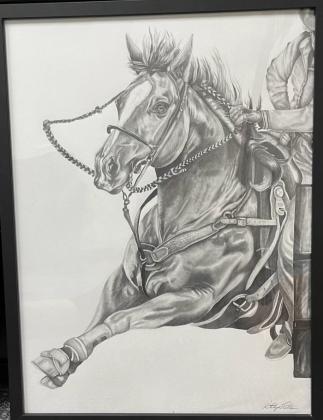 “All Sass, All Heart” by Stratford‘s Katelyn Estes was voted runnerup in this year‘s Congressional Art Compettition for Oklahoma‘s Fourth District. Her work will hang in Congressman Cole's Oklahoma office for the next year.