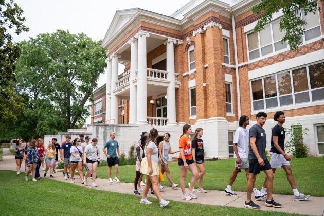 ECU’s PLC students tour campus. Courtesy photo
