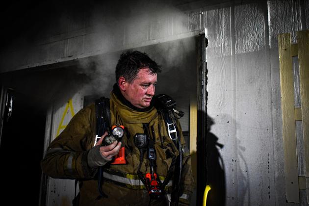 Jason Dobson, a 30-year firefighter, is chief of the Olive Volunteer Fire Department based at Drumright in Creek County.