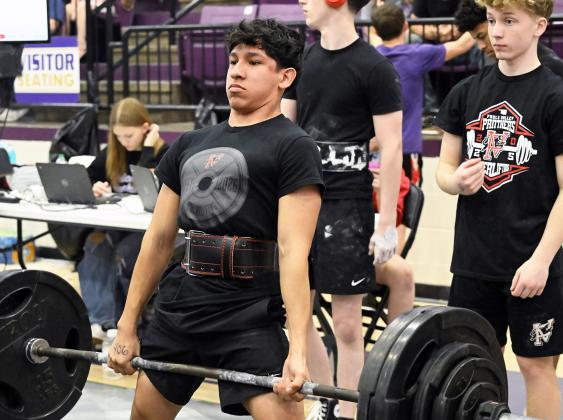 Pauls Valley competes at the Chickasha Powerlifting Meet. News Star photo by Don Coffey