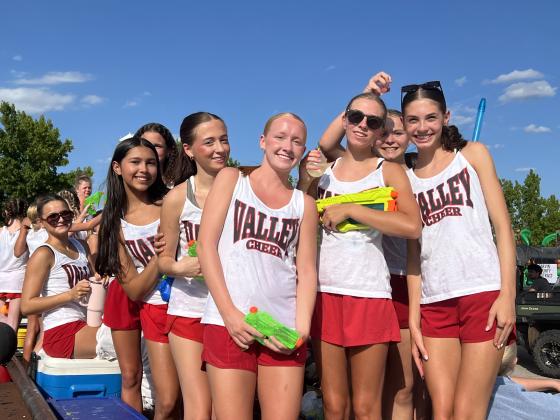 PV Softball poses for a pic before the start of Monday's parade. News Star photo by Suzanne Mackey