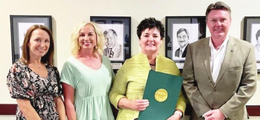 Pictured R-L: President Dr. Tim Faltyn, President Emeritus Joy McDaniel, MSC Foundation Chair JJ Brogdon, MSC Foundation Executive Director Amy Caskey Courtesy Photo