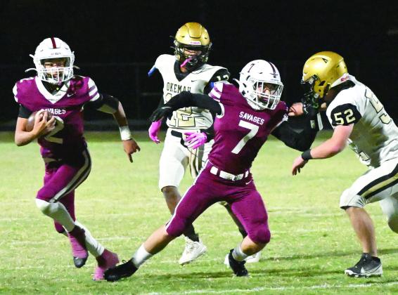 Savages dominate Okemah Panthers, 55-18