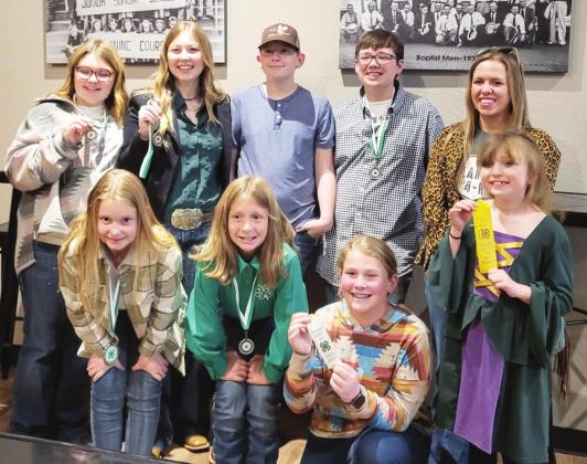 Garvin County 4-H members from Elmore City, Pauls Valley and Maysville participated in the 2022 SE District 4-H Public Speaking Contest in McAlester March 24.