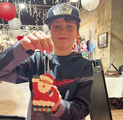 Plenty of wood ornaments were decorated at the Pauls Valley Arts Council's Christmas in the Valley event Saturday. The ornaments will also be available for decoration for $1 each at the Santa Fe Depot Museum from 6-8 p.m. Thursday nights in December as part of the city of Pauls Valley’s weekly Christmas in the Valley activities downtown. Photo Courtesy of Rita Hines