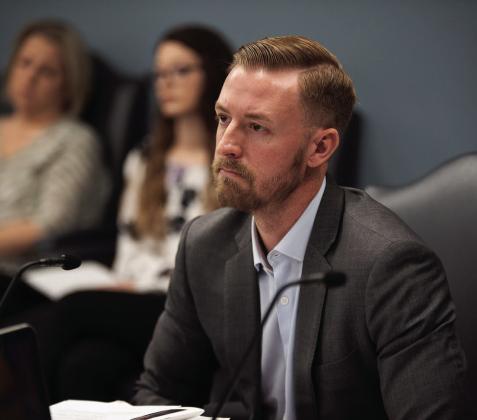 Ryan Walters at a Board of Education meeting on Jan. 26, 2023. Whitney Bryen/Oklahoma Watch