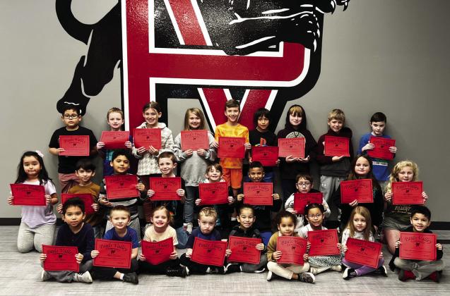 Pauls Valley Elementary’s “Little Panther” awards for January
