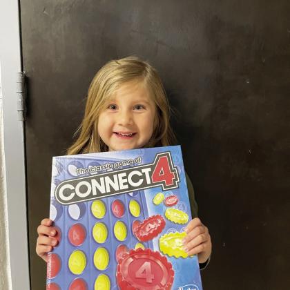 Paoli Elementary January Girl Student of the Month Elowynn Newsome is in PreK. Her guardian is Bethany Newton. Her favorite thing about school is the flag salutes, and her favorite food is burritos. Her hobby is helping her mommy. When she grows up she wants to work in a hair salon. Photo courtesy of Staci Seabolt.