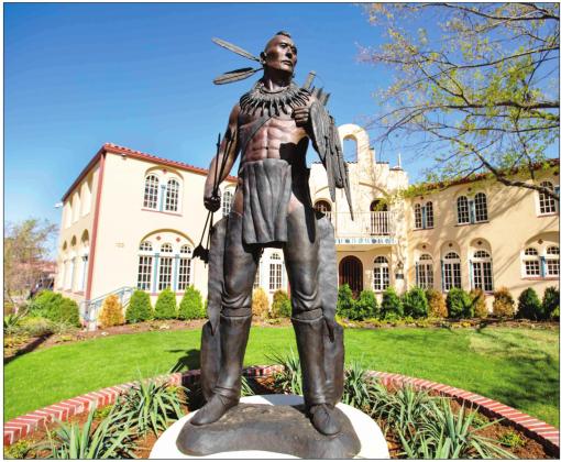 Chokka’ Kilimpi’ Recruitment and Retention building installs “Chickasaw Warrior” statue