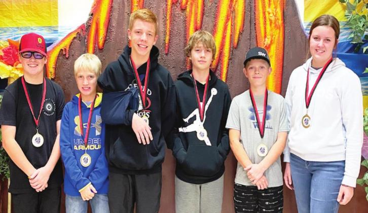 Stratford Middle School Students of the Month for August, from left: Bradley Abney, Parker Hinkle, Lincoln Hall, Camon McNew, Braxton Murrray, Faith Wright.  Photo courtesy of Becky McClaflin