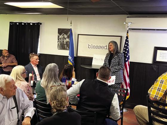 State Rep. Cindy Roe and Sen. Jonathan Wingard were in Pauls Valley April 25 to meet with constituents and give a brief update on legislation working through the House and Senate this session. The luncheon was hosted by the Pauls Valley Chamber of Commerce.