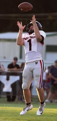Christian Stockman catches the ball during the Panther’s Sept. 11 loss at Marlow. Photo by Mike Arie
