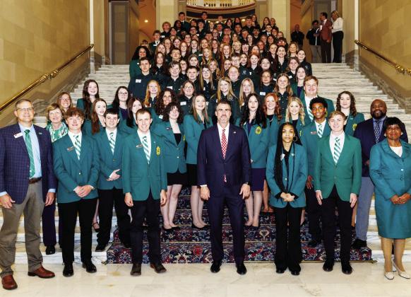 Oklahoma 4-H’ers recently took part in the 26th annual 4-H Day at the Capitol where they learned about the governmental process and shared the positive impact 4-H has on communities across the state. (Photo by Mitchell Alcala, OSU Agriculture)