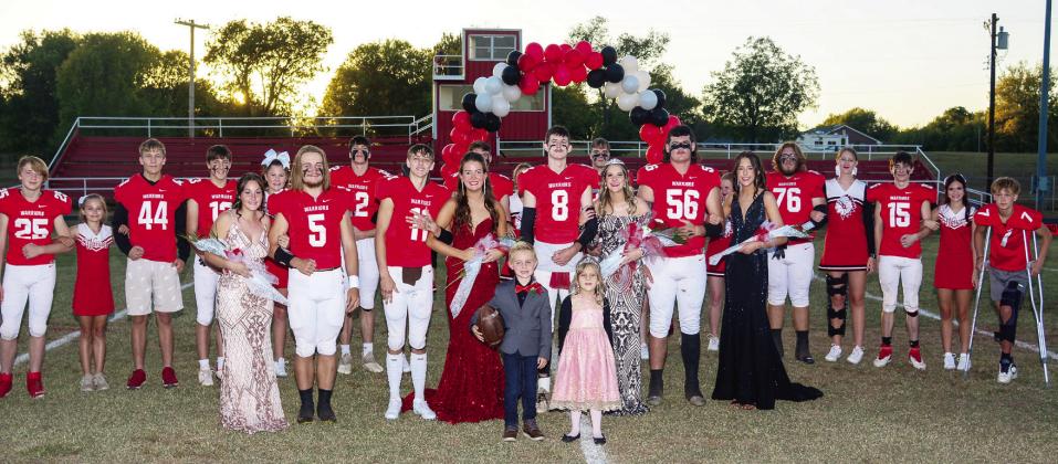 The Maysville homecoming court poses for a picture before the football game against Sasakwa last week. Photo by Denny Park