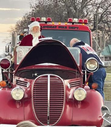 Santa Claus at Lindsay's Christmas parade Dec. 8