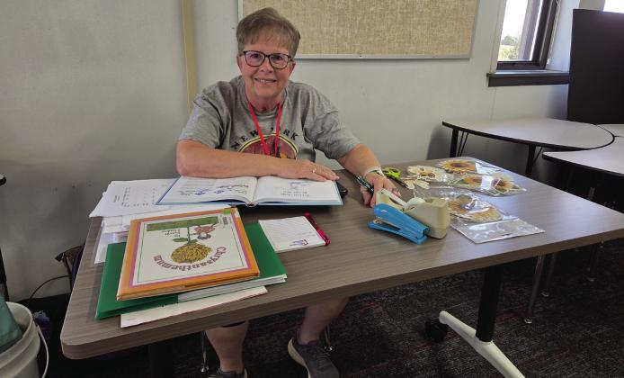 Sandra Alexander plans for the new school year Tuesday. She will teach Whitebead School’s new STEM classes. News Star Photo by Jennifer Lindsey