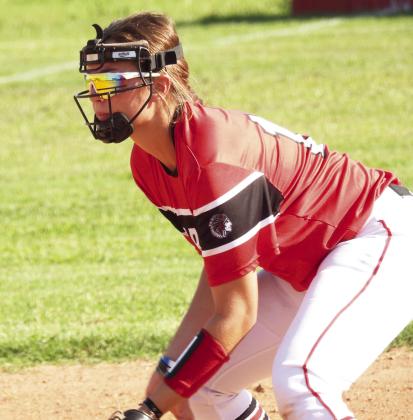 Maysville's Allison Sanders is ready for the pitch. News Star photo by Chris Mackey