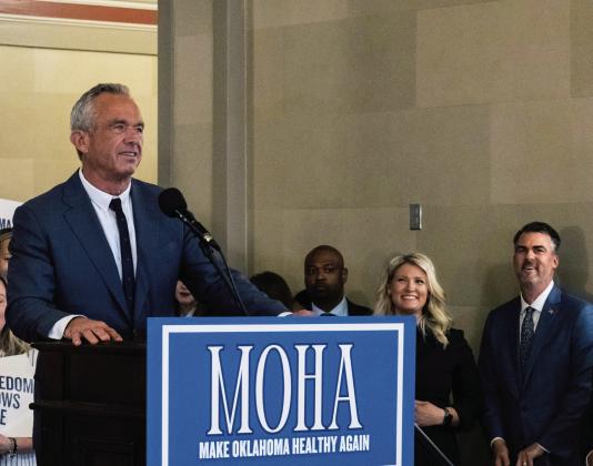 U.S. Health Secretary Robert F. Kennedy Jr. speaks at the Oklahoma Capitol June 26. Jake Ramsey/Oklahoma Watch