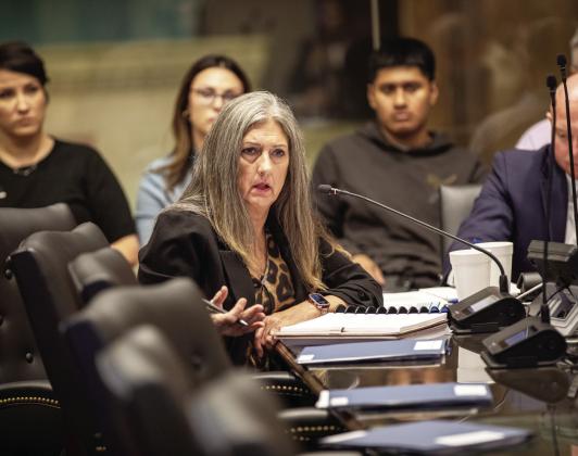 House Public Health Committee Chair Rep. Cynthia Roe speaks during her interim study on the effects of medical marijuana edibles on children Nov. 6 at the Oklahoma State Capitol.