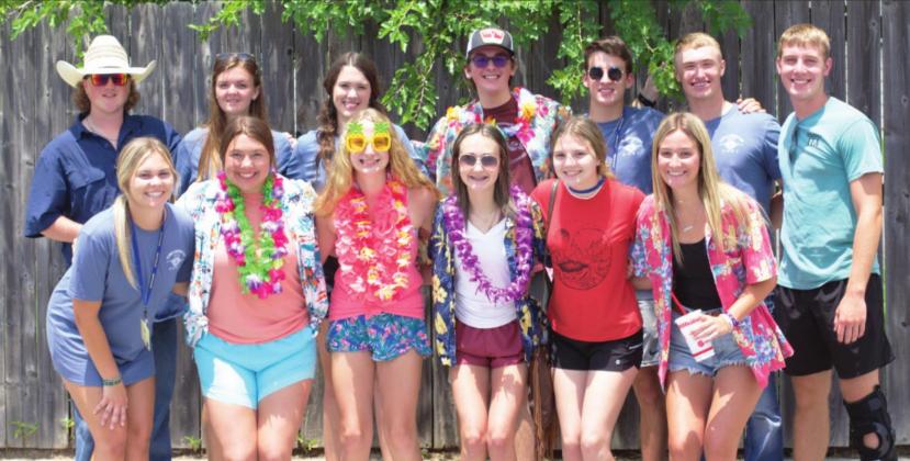 Stratford FFA Members who attended Alumni Leadership Camp, front row, from left: Presley Pullen, Gracie Smith, Madi Rich, Micah Meyer, Rylie Hurley, Halle Pullen. Back row, from left: Dalton Hurley, Grace Wright, Karli Schwerdtfeger, Devin Morton, Hunter Morton, Jase Fulks, and Walker Chandler. Courtesy photo