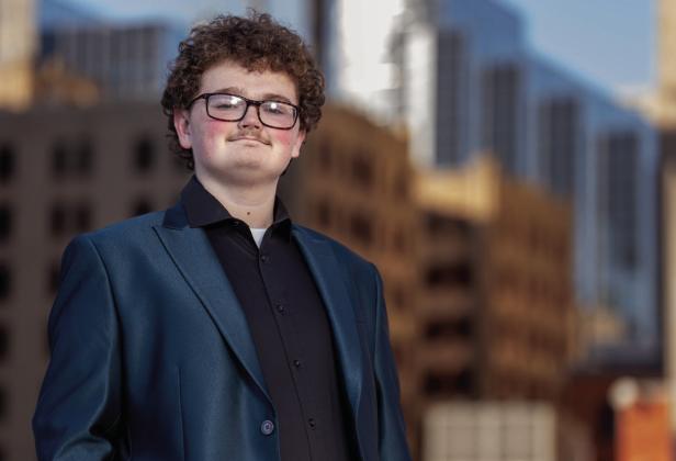 Lindsay High School senior trumpeter Gabe McDonnell will travel to Europe in June to perform in five countries with the Oklahoma Ambassadors of Music program. Photo courtesy of Brandy McDonnell