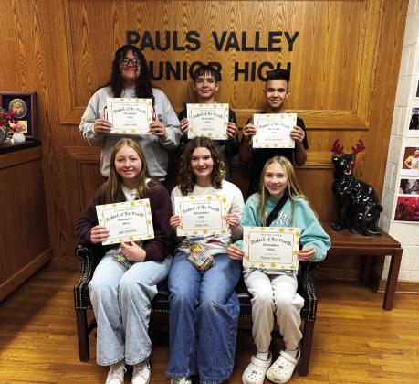 PVJH December Students of the Month