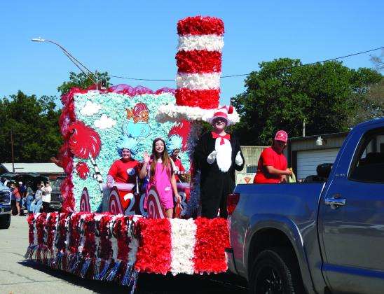 The Cat in the Hat and his entourage were front and center during Maysville’s homecoming parade Friday. This year’s parade theme was Dr. Seuss books. Photo by Suzanne Mackey