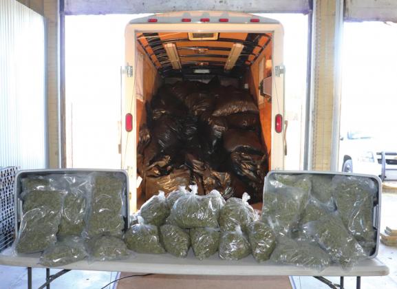 The Garvin County Sheriff's Office discovered 1,560 pounds of processed and packaged marijuana at an illegal marijuana operation east of Elmore City this week. 