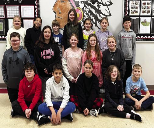 Maysville fifth-grade students in Mrs. Ray's class who earned 100 percent of their accelerated reader points during the second nine weeks.