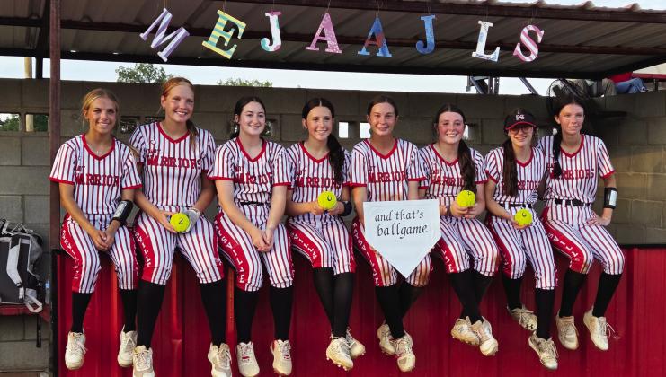 Maysville and Paoli Seniors (l-r) Makayla Kessler, Eveyon Martin, Jaci McGowan, Avery Riley, Allison Sanders, Jolie Summers, Lola Underwood and Skyla Webster. News Star photo by Jennifer Lindsey