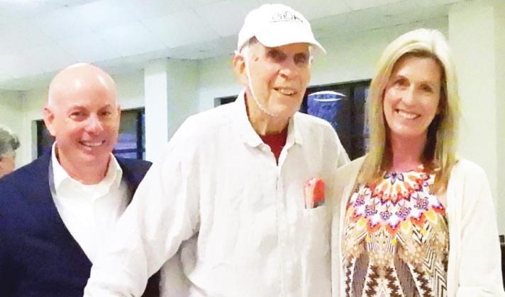 The Vault Art Space and Gathering Place was named Corporate Citizen of the Year at the Pauls Valley Chamber of Commerce Celebration Tuesday night. Susie Agee (right), owner of The Vault, with her father, Phil Marsh (middle), and husband, Jasen Agee (left).