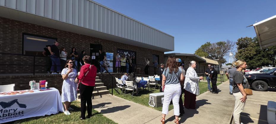 Community members and law enforcement agencies from across the county gathered Wednesday to get a first look at the Abbott House Child Advocacy Center location in Pauls Valley. News Star photo by Suzanne Mackey